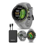 Garmin Approach S70 (Gray 42mm) Golf GPS Watch Bundle with PlayBetter USB-C Portable Charger