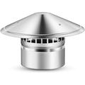 6 Inch Cone Top Chimney Cap Stainless Steel Cone Cap with Screen Chimney Cover Outside Roof Silver Fireplace Screen Cover Exterior Stove Pipe Topper for Vent Flue Family Kitchen Cooking