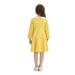 B91xZ Girls Elegant Dresses Spring Summer Print Ruffle Long Sleeve Dress (Yellow 3-4 Years)