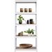 KEPSUUL 5 Tier Customizable Adjustable Storage Shelving Unit Heavy Duty Modular Metal Organizing Utility Rack Shelves For Kitchen Pantry Closet Garage Office 32.1 W X 76.9 H - WHITE