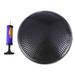 Inflated Stability Wobble Cushion Extra Thick Core Balance-Disc Wiggle Seat for Improving Core Strength Relieving Back Pain with Random Color Air Inflator (Black)