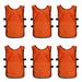 6pcs Basketball Football Training Vest Quickly-dry Game Waistcoat Training Vest Childrens Clothing for Boys Girls Students (Orange)