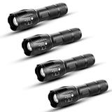 ALLJOY 4-Packs LED Flashlights 2000 High Lumen Home Tactical Camping Mini Flash Lights Camping Accessories for Outdoor Valentines Gifts Powered by AAA Battery