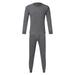 MSJUHEG Thermal Shirts For Men Long Johns For Men Long Johns For Women Thermal Thermal Underwear For Men High Waisted Underwear For Women Underwear For Men Pack Gray 2 M