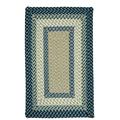 Colonial Mills Color Market Indoor / Outdoor Area Rug Blue 8 x 10 Border 0.25 - 0.5 inch Reversible Made To Order Stain Resistant 8 x 10