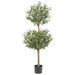 Silk Plant Nearly Natural 4.5 Olive Double Topiary Silk Tree