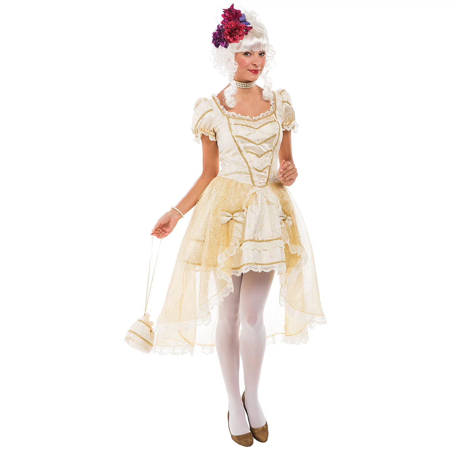 buttinette Barock-Kleid für Damen, creme/gold Image