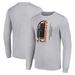 Men's Starter Heather Gray Cincinnati Bengals Half Helmet Logo Long Sleeve Heathered T-Shirt