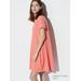 Women's Airism Cotton Short-Sleeve Mini Dress with Quick-Drying | Light Orange | Small | UNIQLO US