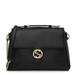 Gucci Bags | Gucci Dollar Calfskin Medium Interlocking G Top Handle Shoulder Bag Black | Color: Black/Brown | Size: Os