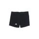 Adidas Athletic Shorts: Black Print Activewear - Women's Size Large - Dark Wash