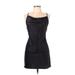 Sky and Sparrow Casual Dress - Mini: Black Solid Dresses - Women's Size Large