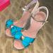 Kate Spade Shoes | Kate Spade Wedge Sandals “Carmelita” | Color: Blue/Tan | Size: 8.5