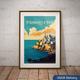 Polignano a Mare Italy Print | Italian Coast Travel Poster | Italian Village Art Print | Italy Illustration Print | Italy Travel Wall Art