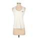 Nike Active Tank Top: Ivory Solid Activewear - Women's Size Small