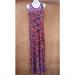 Lularoe Dresses | Nwot Lularoe Pink Colorful Floral Sleeveless Maxi Dress Medium | Color: Pink | Size: M