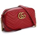 Gucci Bags | Gucci Gg Marmont Crossbody Shoulder Bag Red Bag Back | Color: Black/Brown | Size: Os