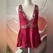 Free People Shorts | Intimately Free People Crochet Trim Burgundy Boho Romper Xs | Color: Red | Size: Xs