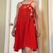 Free People Dresses | Nwot Free People Xs Dress Embroidered Flowers Deep Orange/Tomato Red Color | Color: Orange/Red | Size: Xs