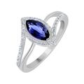 TISHAVI 0.75Cts Sterling Silver Genuine Solitaire Iolite Ring Size 10 For Women, Blue Stone September Birthstone Ring Jewelry