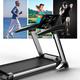 Folding Treadmills Treadmills, 2.5Hp Motor Foldable Electric Treadmill, 1-12.8Km/H Home Gym Treadmill Fitness Equipment