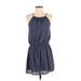 Sanctuary Casual Dress - Mini: Blue Hearts Dresses - Women's Size Small