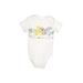 Mon Cheri Baby Short Sleeve Onesie: Ivory Bottoms - Size 6-9 Month