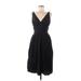 Nicole Miller New York Casual Dress - Midi: Black Dresses - Women's Size 6