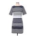 Banana Republic Cocktail Dress - Shift: Blue Stripes Dresses - Women's Size X-Small