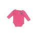 Carter's Long Sleeve Onesie: Pink Bottoms - Size 9 Month