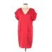 Eliza J Casual Dress - Shift: Red Solid Dresses - Women's Size 10