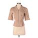 Narciso Rodriguez Jacket: Short Tan Print Jackets & Outerwear - Women's Size 6