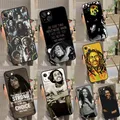 Bob Marley-Coque Rasta Reggae pour iPhone Coque de Protection Citations 15 14 13 12 11 Pro Max