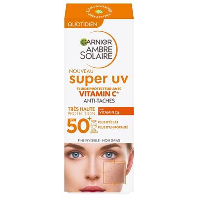 Garnier - Ambre Solaire Super UV Sonnenschutzfluid Anti-Dark-Spots mit Vitamin C LSF 50+ 40 ml (324.75 € / 1 l) Image