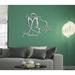 August Grove® Personalized Metal Butterfly Love & Hearts Decorative Modern Custom Metal Wall Art Metal in Gray | 19 H x 22 W x 0.5 D in | Wayfair