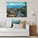 Highland Dunes Bay Area Hills Of San Francisco On Canvas Print Metal in Blue/Brown/Green | 30 H x 40 W x 1.5 D in | Wayfair