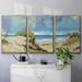 Highland Dunes Dunes II Framed On Canvas 3 Pieces Print Canvas in Blue/Green | 24 H x 48 W x 2 D in | Wayfair A2C13474255D4889832561D488654D16