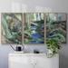 Wrought Studio™ Rambling Blues - Multi Piece Framed Canvas Canvas, Solid Wood in Blue/Green | 24 H x 48 W x 2 D in | Wayfair