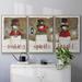 The Holiday Aisle® Making Spirits Bright Framed On Canvas 3 Pieces Print Canvas in Red/White | 24 H x 48 W x 2 D in | Wayfair