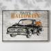 The Holiday Aisle® Happy Halloween On Canvas Print Metal in Black/Gray | 32 H x 48 W x 1.5 D in | Wayfair 481E1B1C4EEE4C3B86975E03D4BAC7EB