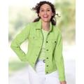 Appleseeds Women's DreamFlex Colored Jean Jacket - Green - S - Misses