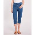 Blair Women's DenimEase™ Classic 5-Pocket Capris - Denim - 16 - Misses