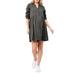 Demi Pleated Button-up Maternity Dress