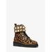 Haskell Studded Printed Calf Hair Combat Boot