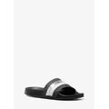 Brandy Striped Logo Slide Sandal