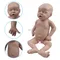 Handgemachte feste Silikon wieder geborene Puppe wasch bar 45cm unbemalte Baby realistische lebensechte Ganzkörper Silikon Säuglinge Spielzeug Geschenk