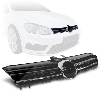 Jom Kühlergitter VW Golf 7 08/12-2017 - Schwarz mit Chromelementen [Hersteller-Nr. 5G0853653RME] Image