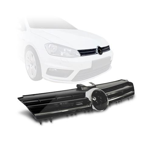 Jom Kühlergitter VW Golf 7 08/12-2017 - Schwarz mit Chromelementen [Hersteller-Nr. 5G0853653RME]