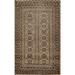 Geometric Balouch Persian Area Rug Hand-Knotted Tribal Wool Carpet - 3'8" x 6'3"