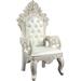 Seville Pearl White and Antique White Tufted Arm Chairs (Set of 2)